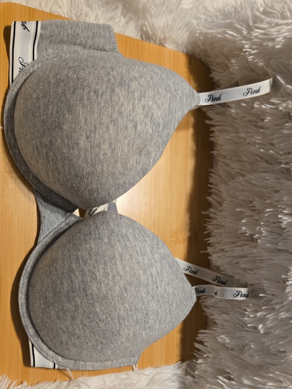 PINK Victoria's Secret Heather Gray Molded T-Shirt Bra